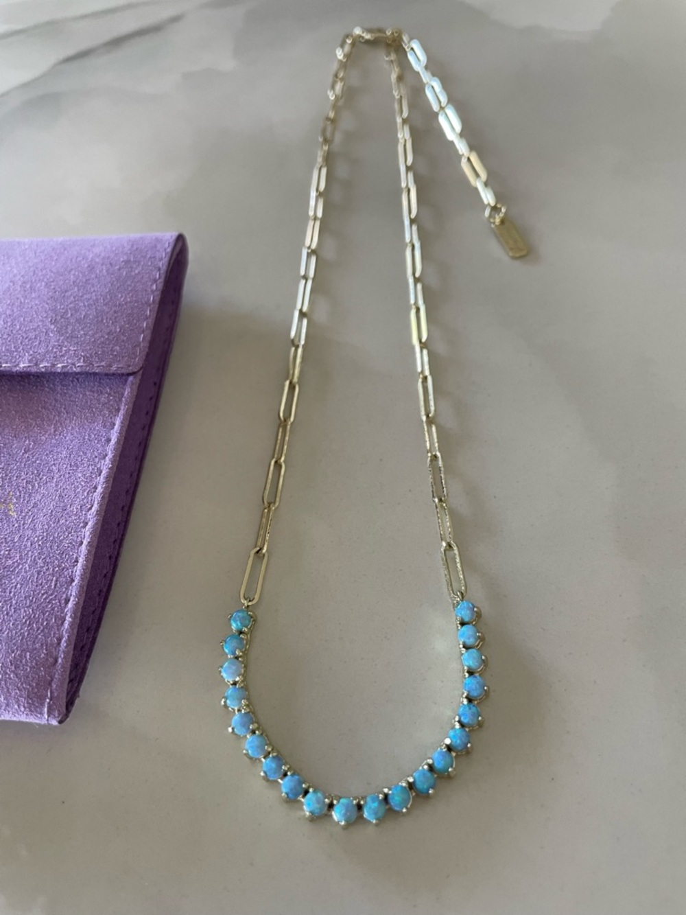 Melinda Maria Gold “Not Your Basic Samantha Tennis Necklace” - Picture 3 of 7